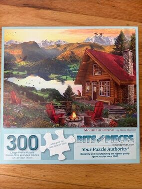Bits and Pieces “Mountain Retreat”  by David MacLean 300-Piece Jigsaw Puzzle